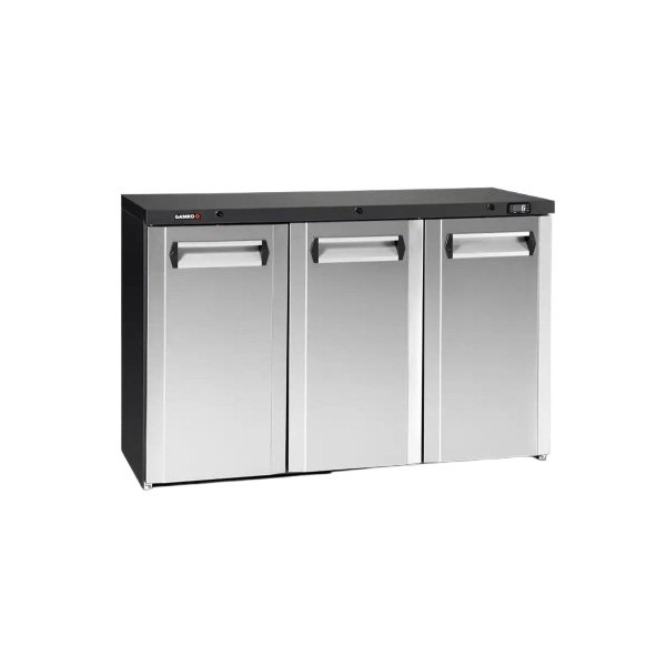 Sliver Commercial Bottle Cooler – 338L Capacity Triple Hinged Glass Doors