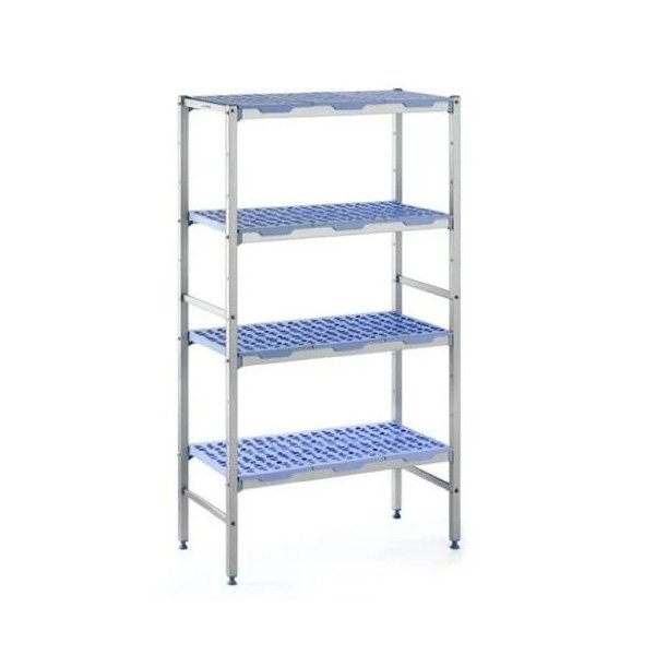 4 Tier Shelving Unit – PLE0890 | 890x500x1750 mm | Anodized Aluminium Rack