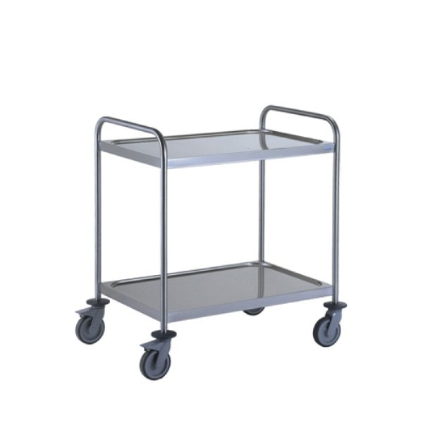 Stainless Steel 2 Tier Service Trolley UAE