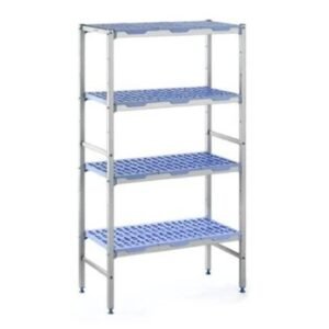 4 Tier Shelving Unit – PLE1192 | 1190x500x1750 mm | Anodized Aluminium Storage Rack